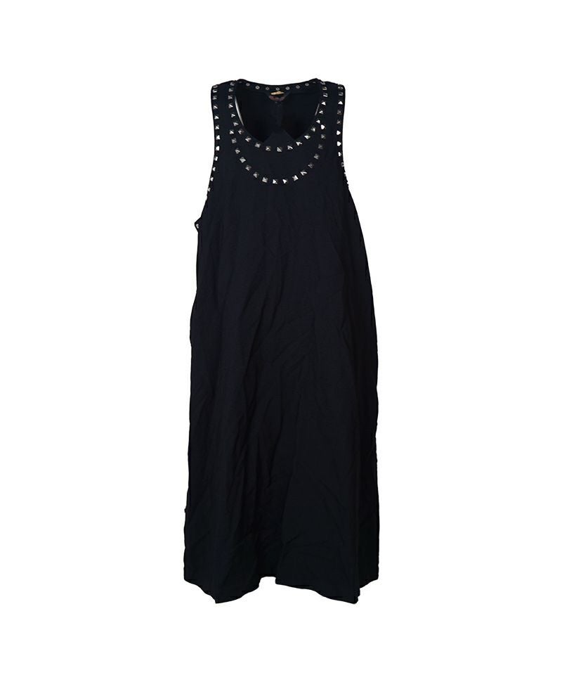 ＜BLACK COMME des GARCONS＞エステルギャバジン／スタッズ製品後加工 ドレス (1P-A001-052)