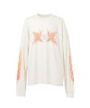 ＜KAMIYA＞“Skull Flame”Distressed L/S Tee