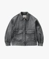＜Graphpaper＞Selvage Denim Zip Jacket - LIGHT FADE -