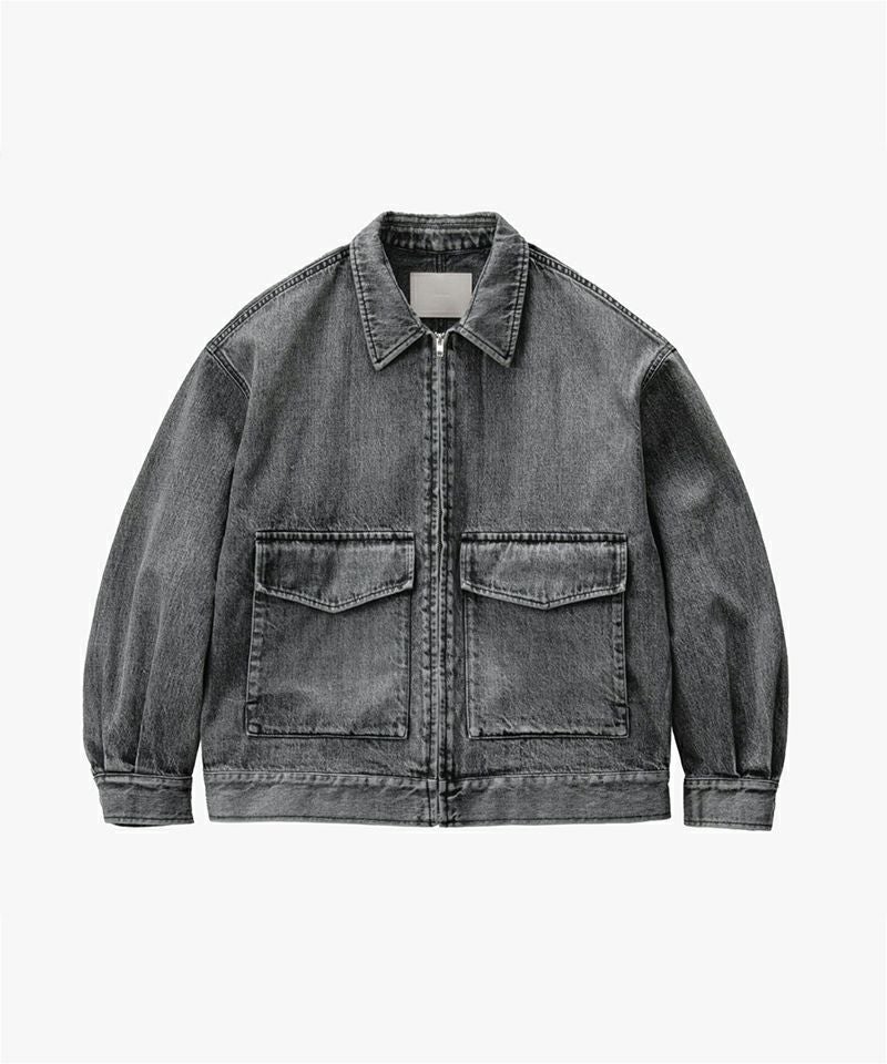 ＜Graphpaper＞Selvage Denim Zip Jacket - LIGHT FADE -