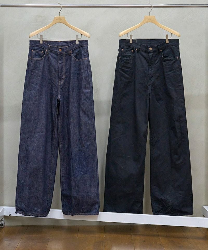 13oz wide denim pants
