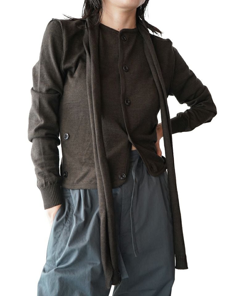 LEMAIRE＞TWISTED CARDIGAN WITH SCARF | MAKES ONLINE STORE