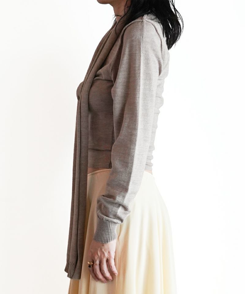 LEMAIRE＞TWISTED CARDIGAN WITH SCARF | MAKES ONLINE STORE