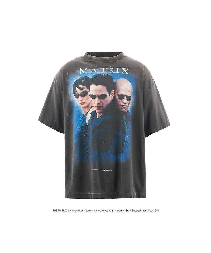 SAINT MICHAEL＞MTRX_SS TEE/THE MATRIX WHITE LOGO/BLACK | MAKES