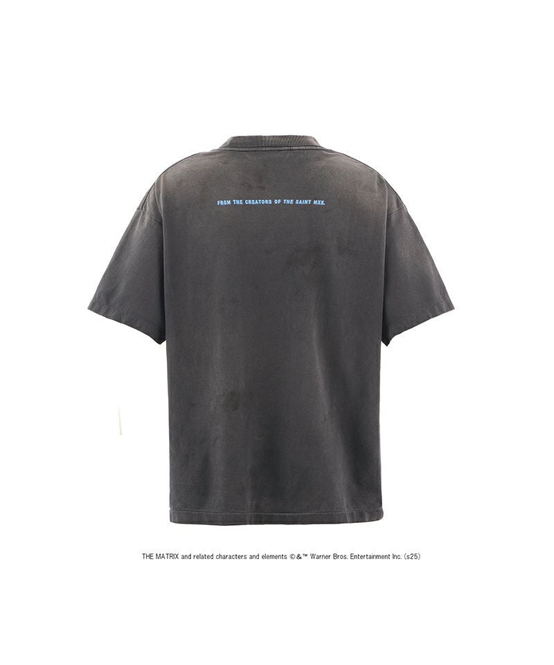 SAINT MICHAEL＞MTRX_SS TEE/THE MATRIX WHITE LOGO/BLACK | MAKES