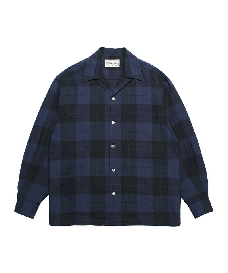 WACKO MARIA＞OMBRE CHECK OPEN COLLAR SHIRT L/S | MAKES ONLINE STORE