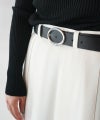 ＜PHOTOCOPIEU＞OVAL BUCKLE LEATHER BELT