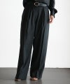 ＜CINOH＞T/W TWILL HIGH WAIST TWO TUCK PANTS