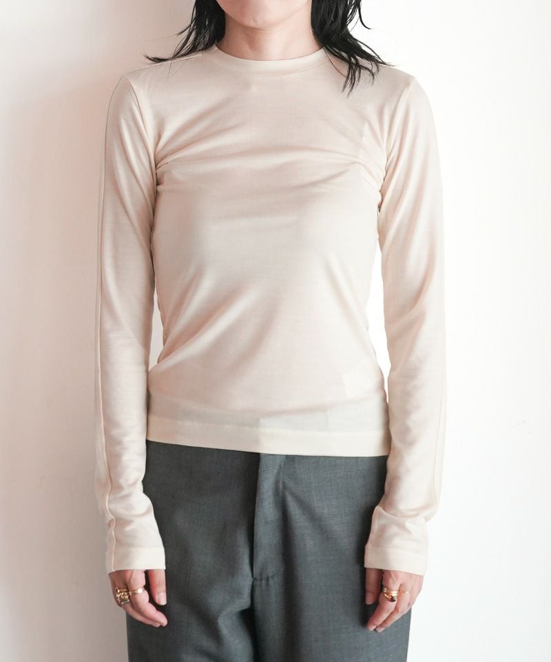 ＜CINOH＞WOOL JERSEY CREW NECK T-SHIRT