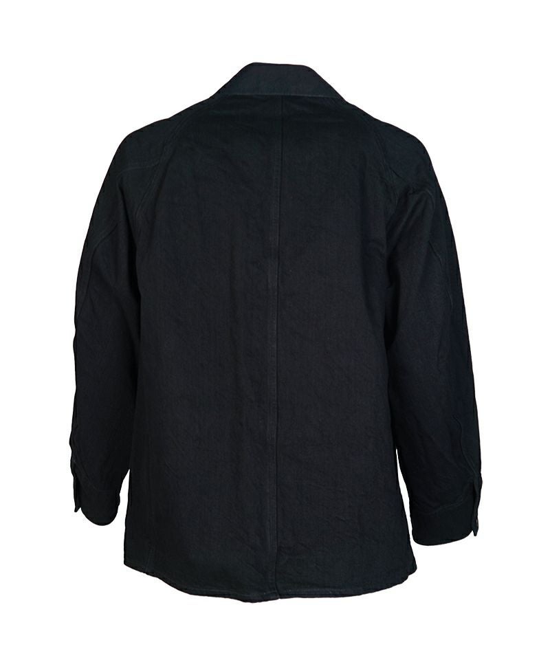 ま*う様 25AW COMOLI ブラックデニム ワークジャケット　サイズ3 COMOLI (コモリ) ブラックデニム ワークジャケット