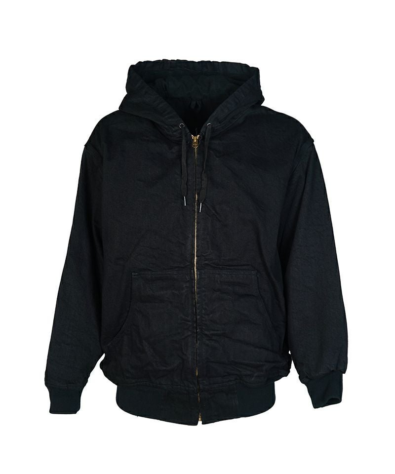 ＜COMOLI＞ブラックデニム ジップパーカ
