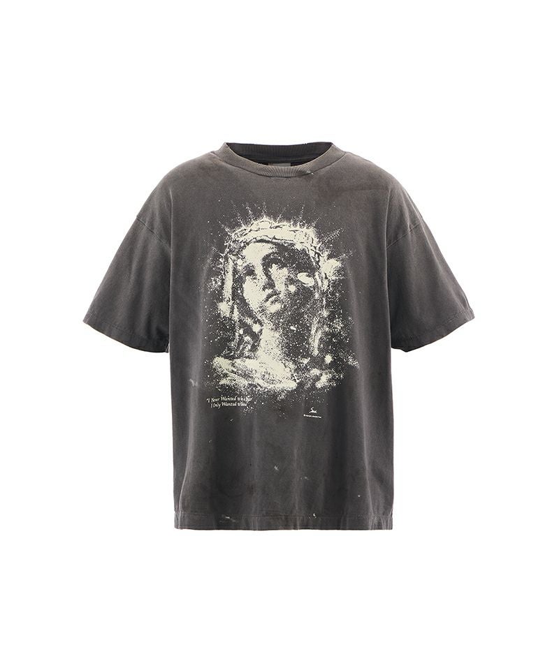 ＜SAINT MICHAEL＞SS TEE/MARIA/BLACK
