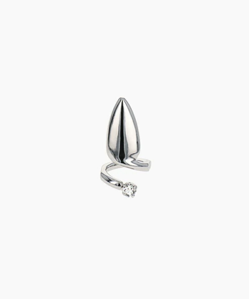 ＜JUSTINE CLENQUET＞LUCE CRYSTAL NAIL RING