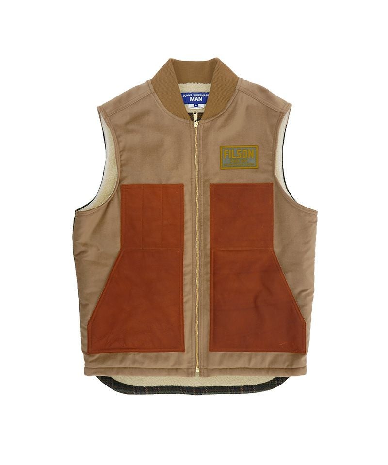 ＜JUNYAWATANABE MAN＞綿ドライオイルxレザーxウールチェックFILSON