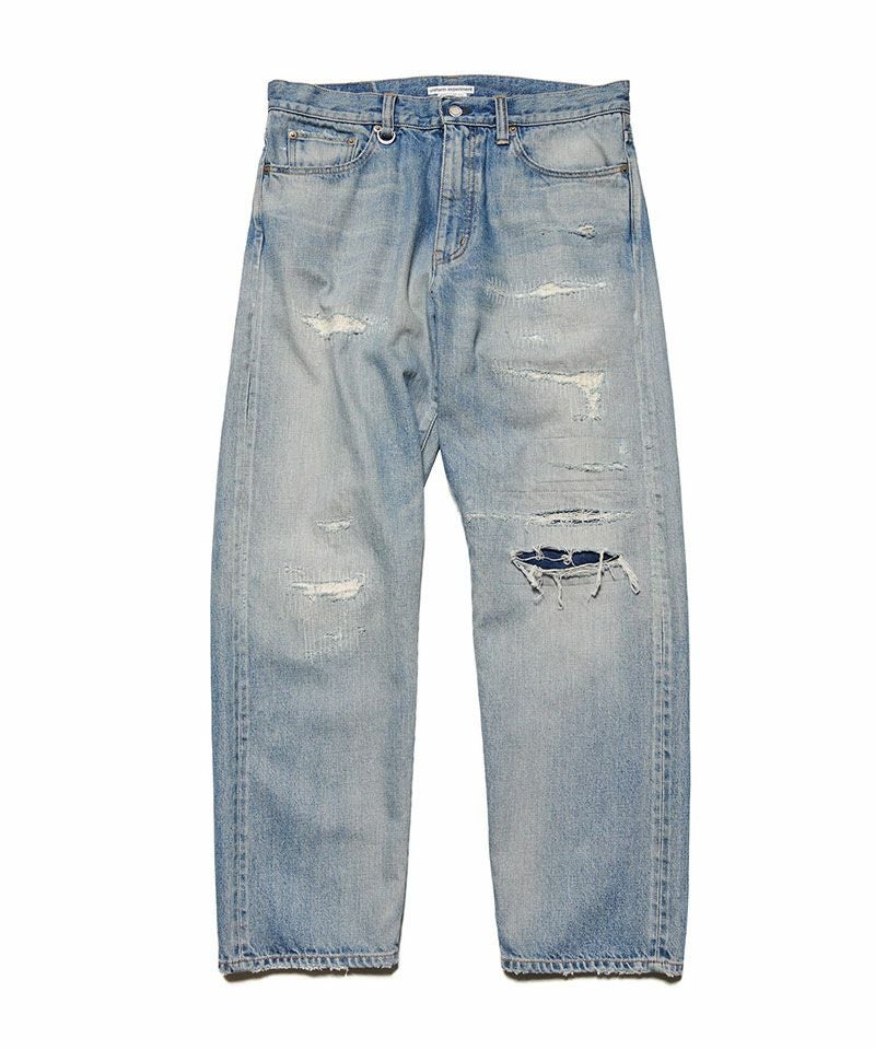 uniform experiment＞DAMAGED DENIM REGULAR-FIT JEANS | MAKES ONLINE
