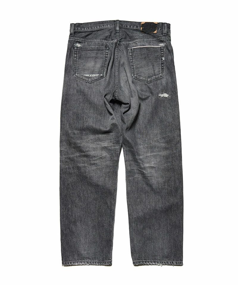 uniform experiment＞DAMAGED DENIM REGULAR-FIT JEANS | MAKES ONLINE