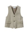 ＜Graphpaper＞Cotton Cupro Back Satin Gilet