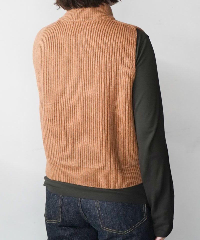 HYKE＞RIBBED KNIT WOOL VEST | MAKES ONLINE STORE