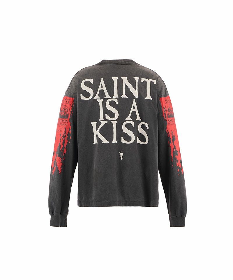 SAINT Mxxxxxx SAINT IS A KISS LS XL 試着のみ SAINT MICHAEL＞LS TEE/SAINT IS A KISS/BLACK | MAKES ONLINE STORE