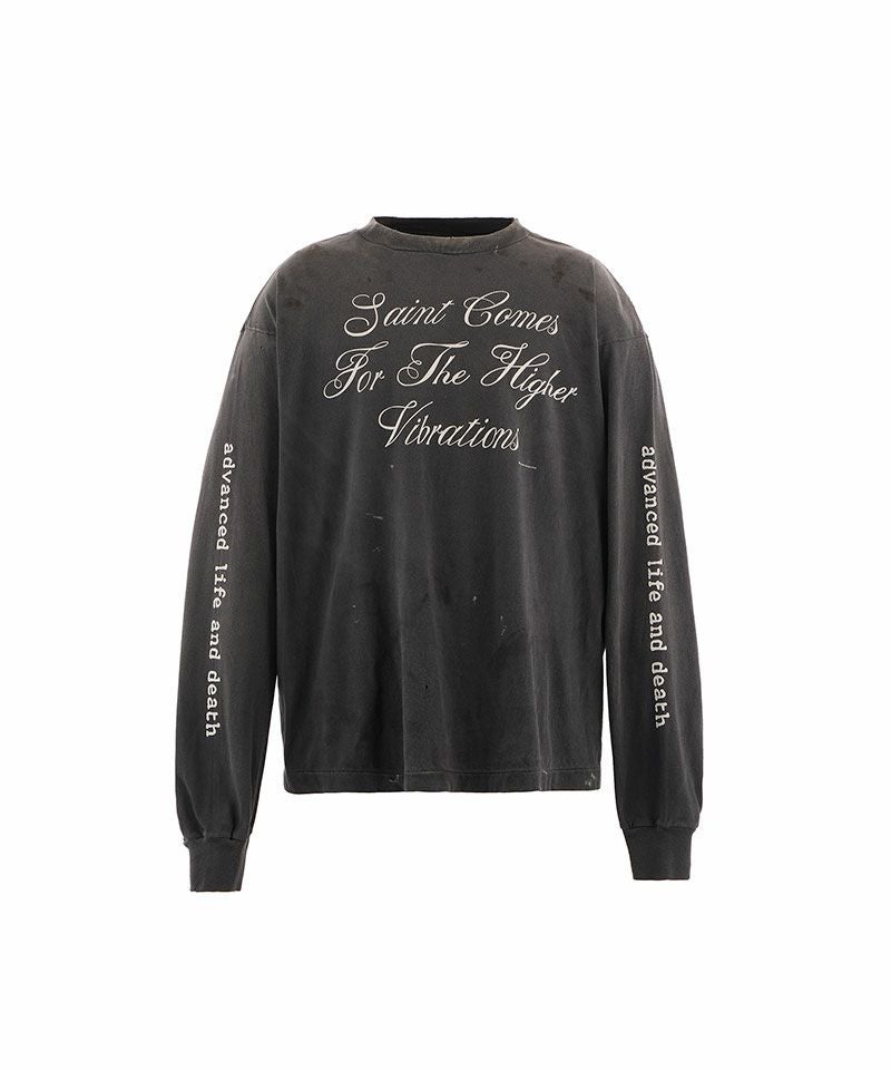 SAINT MICHAEL＞LS TEE/SAINT COMES/BLACK | MAKES ONLINE STORE