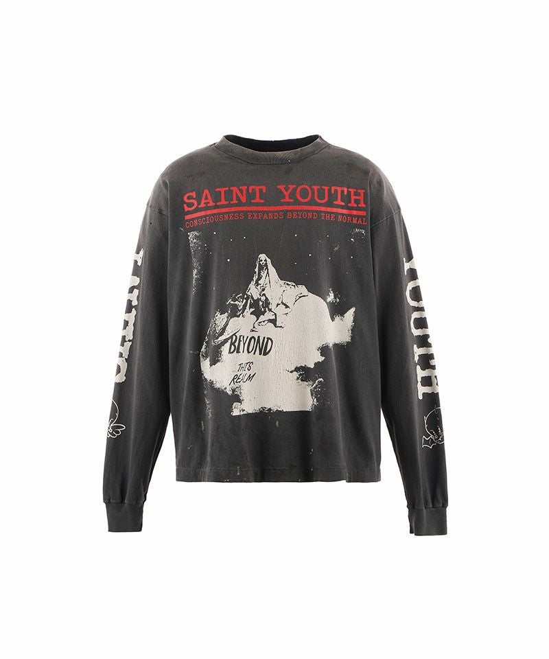 SAINT MICHAEL＞LS TEE/SAINT YOUTH/BLACK | MAKES ONLINE STORE