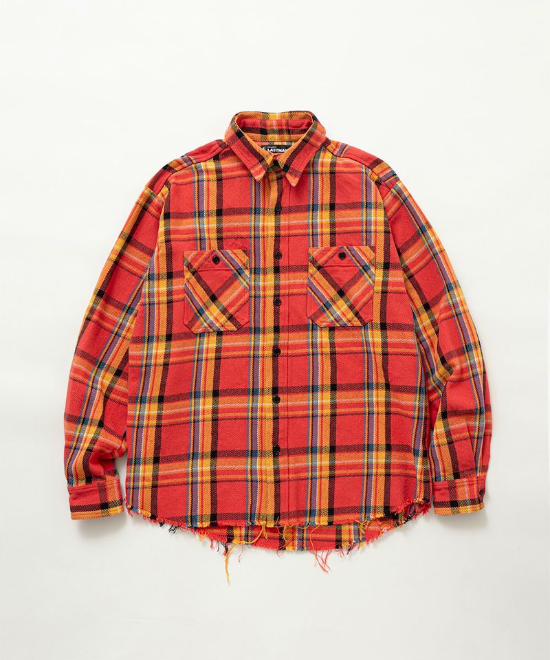 LASTMAN＞DAMAGED FLANNEL SHIRTS | MAKES ONLINE STORE
