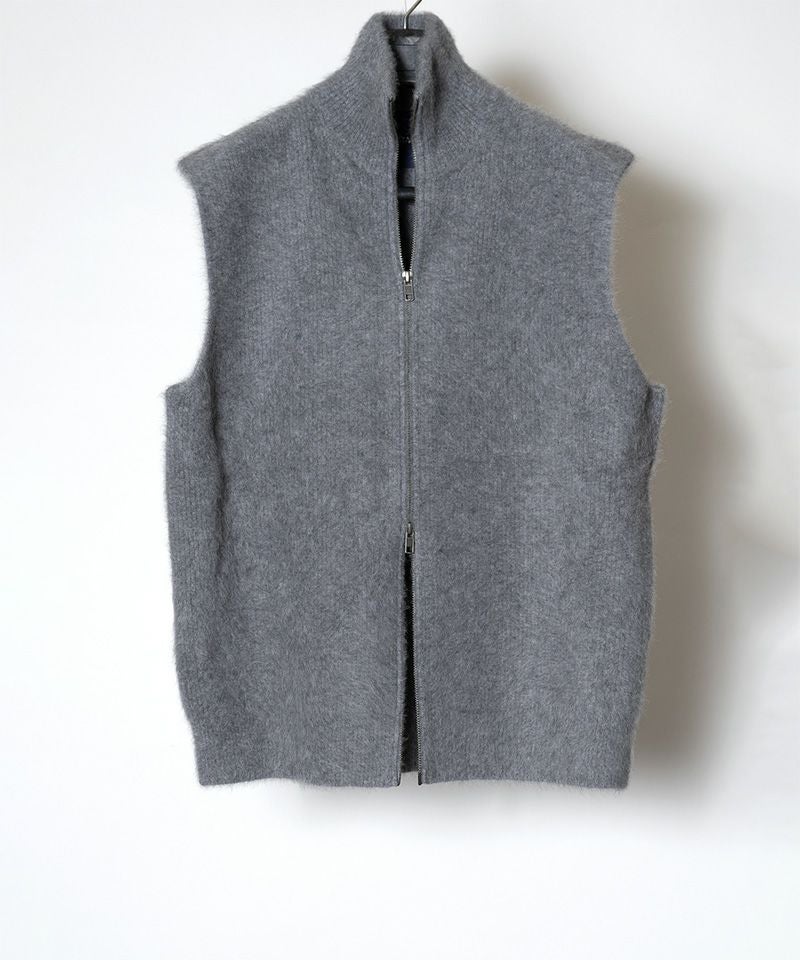RAINMAKER＞FOX CASHMERE ZIP-UP VEST | MAKES ONLINE STORE