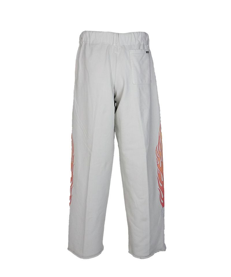 KAMIYA＞“Skull Flame” Distressed Sweat Pants | MAKES ONLINE STORE