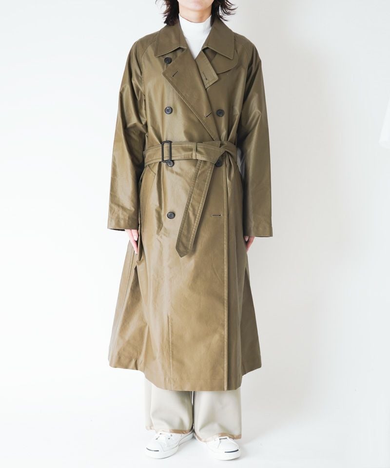 【新品】 バウト トレンチコート コットン ブラック 3 BOWTE コート BOWTE(バウト)のTECHNICAL COTTON OVER SIZING UNLINED TRENCH COAT