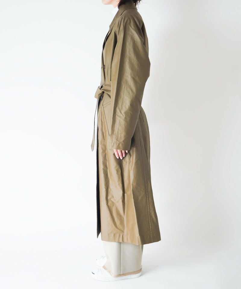 【新品】 バウト トレンチコート コットン ブラック 3 BOWTE コート BOWTE(バウト)のTECHNICAL COTTON OVER SIZING UNLINED TRENCH COAT