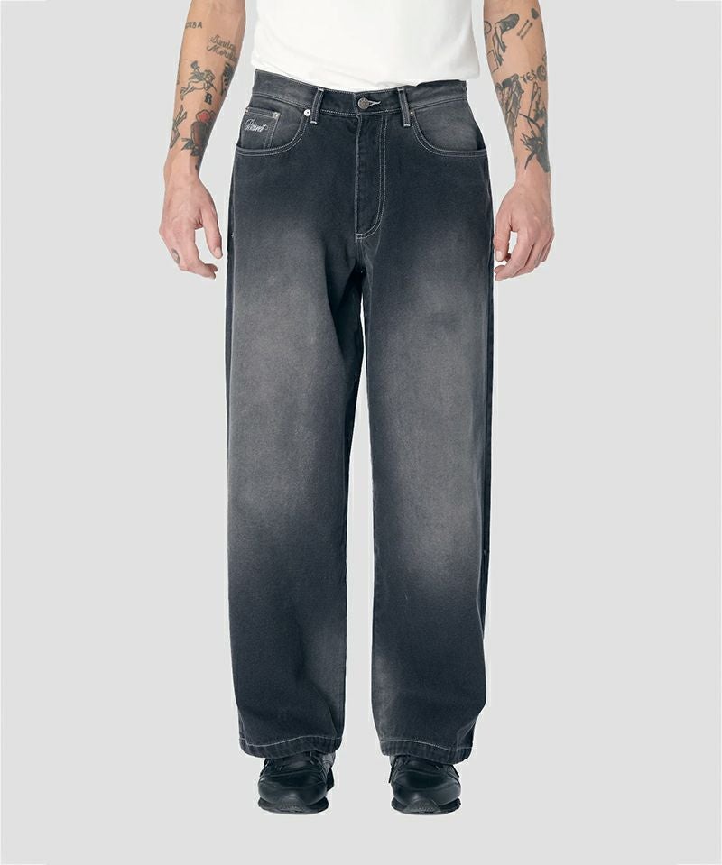 ＜RASSVET＞SPOT WASH BAGGY DENIM PANTS WOVEN