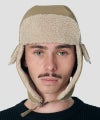 ＜RASSVET＞UNISEX WAXED COTTON TRAPPER HAT WOVEN