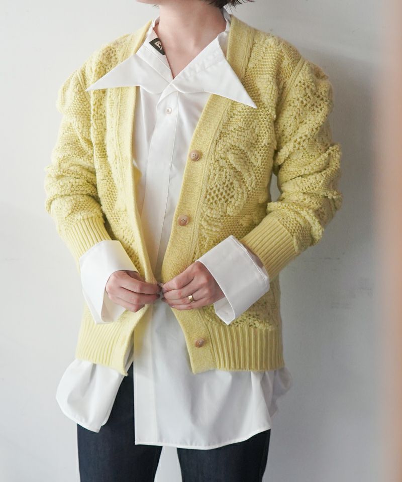 PHOTOCOPIEU＞PUFF SHOULDER CARDIGAN | MAKES ONLINE STORE
