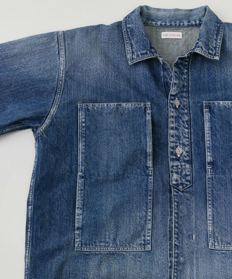 貴重　新品　niceness m.coxon XL デニムジャケット　シャツ I.COXON – NICENESS