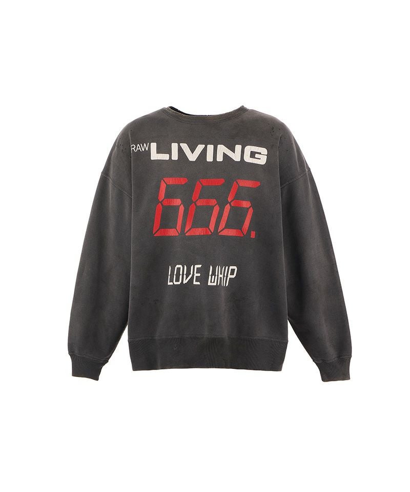 SAINT MICHAEL＞CREW NECK SWEAT/666/BLACK | MAKES ONLINE STORE