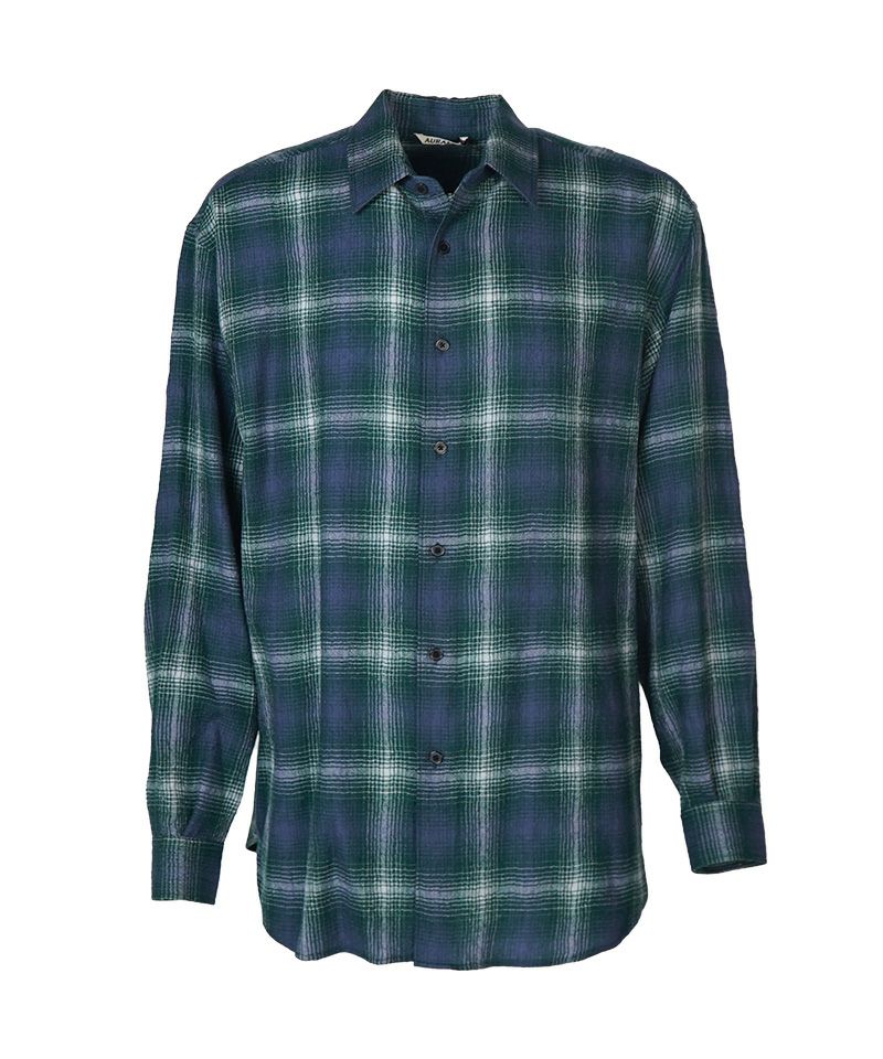 AURALEE＞AIRY WOOL CHECK SHIRT | MAKES ONLINE STORE