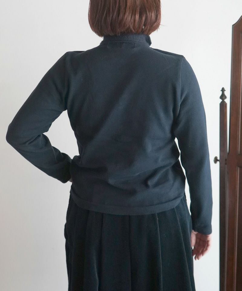 pillings ピリングス カーディガン ネイビー 紺 ウール ショート pillings(ピリングス)の【SPURSHOP別注】Cardigan unstable sleeve通販
