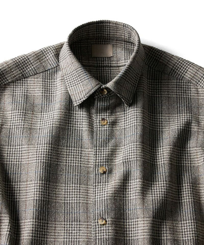山内＞ネップシルクウール・オープンカラーシャツ | MAKES ONLINE STORE