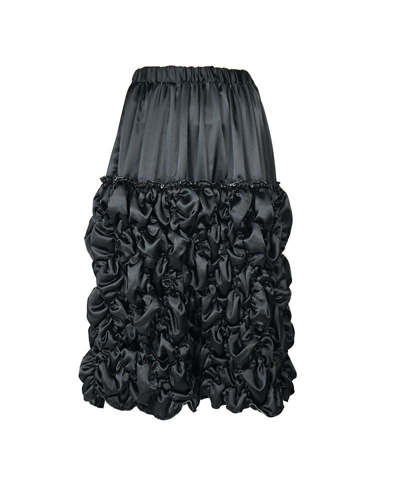 BLACK COMME des GARCONS＞エステルサテン薄 スカート (1P-S008-052