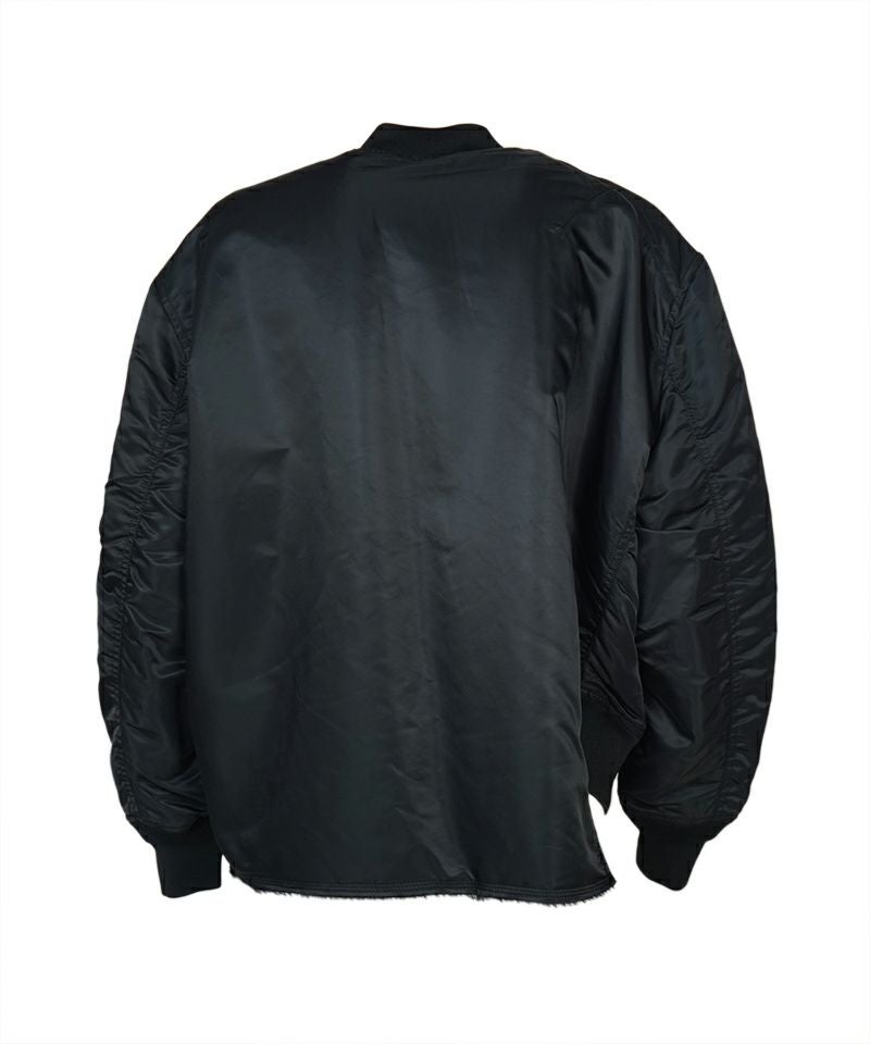BLACK COMME des GARCONS＞ナイロンツイル MA-1ジャケット (1P-J011 