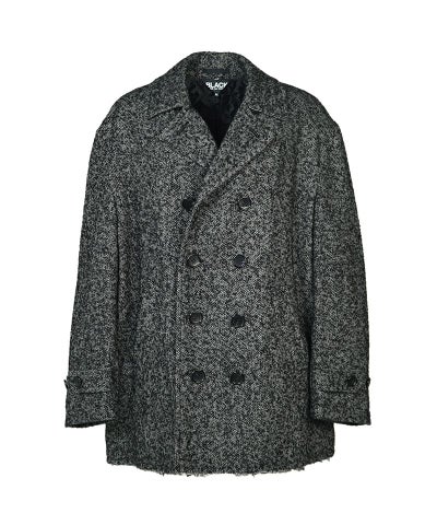 BLACK COMME des GARCONS＞ウール/ナイロン ツイード ヘリンボーン 