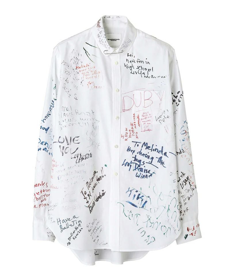 ＜TAKAHIROMIYASHITATheSoloist.＞pin hole round collar shirt.