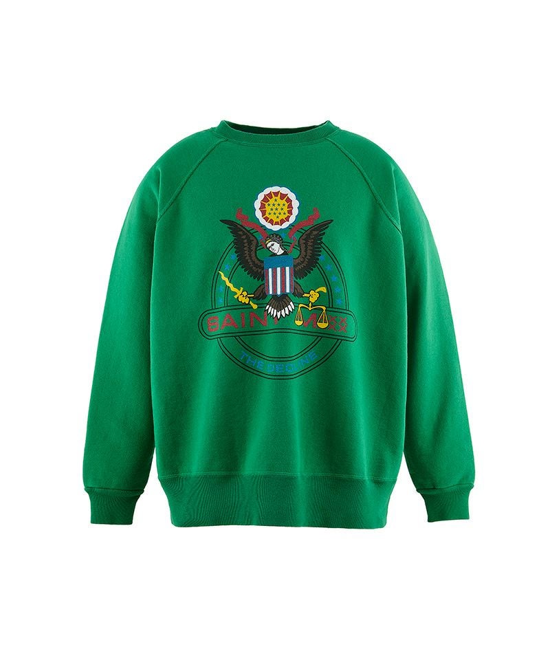 SAINT MICHAEL＞CRW NECK SWET/THE DECLINE/GREEN | MAKES ONLINE STORE