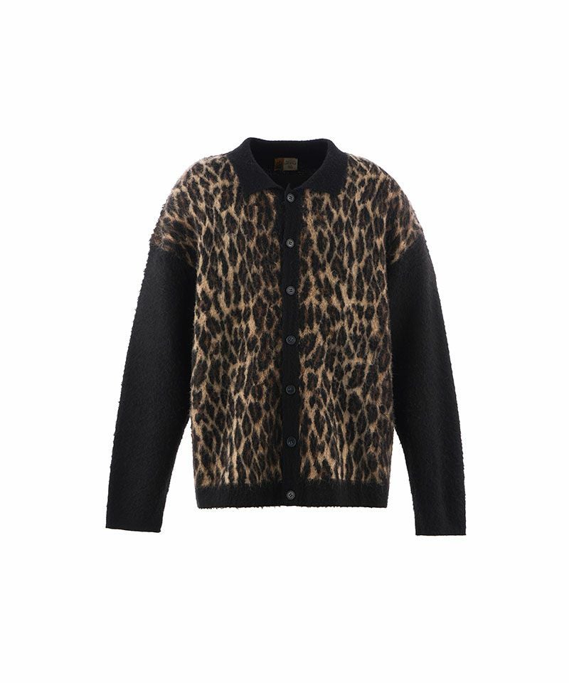 SAINT MICHAEL＞KNIT CARDIGAN/LEOPARD/BLACK | MAKES ONLINE STORE