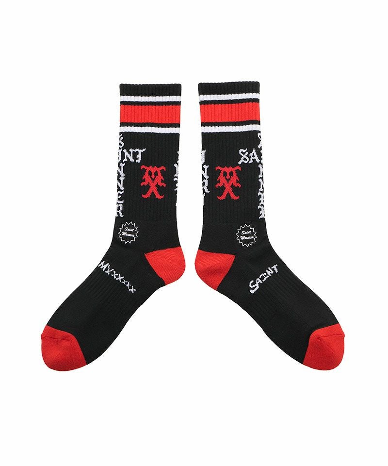 SAINT MICHAEL＞SOCKS/SINNER/BLACK+RED | MAKES ONLINE STORE