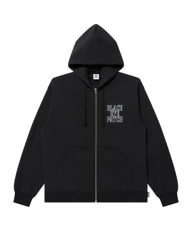STENCIL LOGO EMBROIDERED ZIP HOODIE
