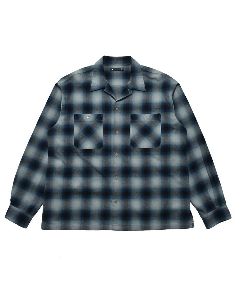 MINEDENIM＞C.Flannel Ombre Open Collar SH | MAKES ONLINE STORE