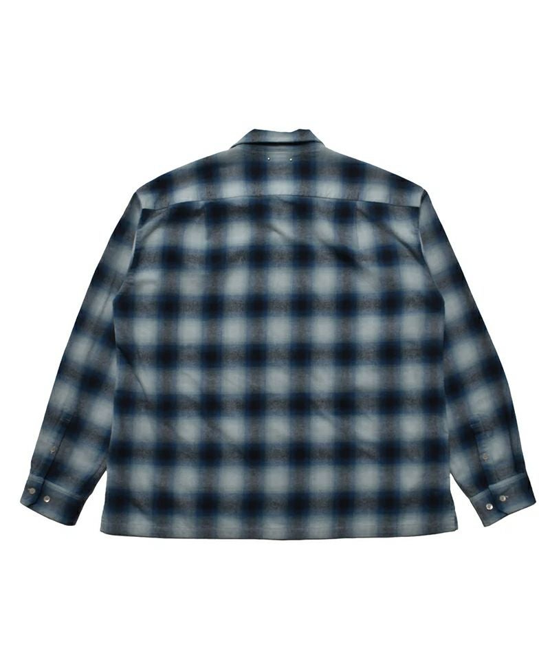 MINEDENIM＞C.Flannel Ombre Open Collar SH | MAKES ONLINE STORE