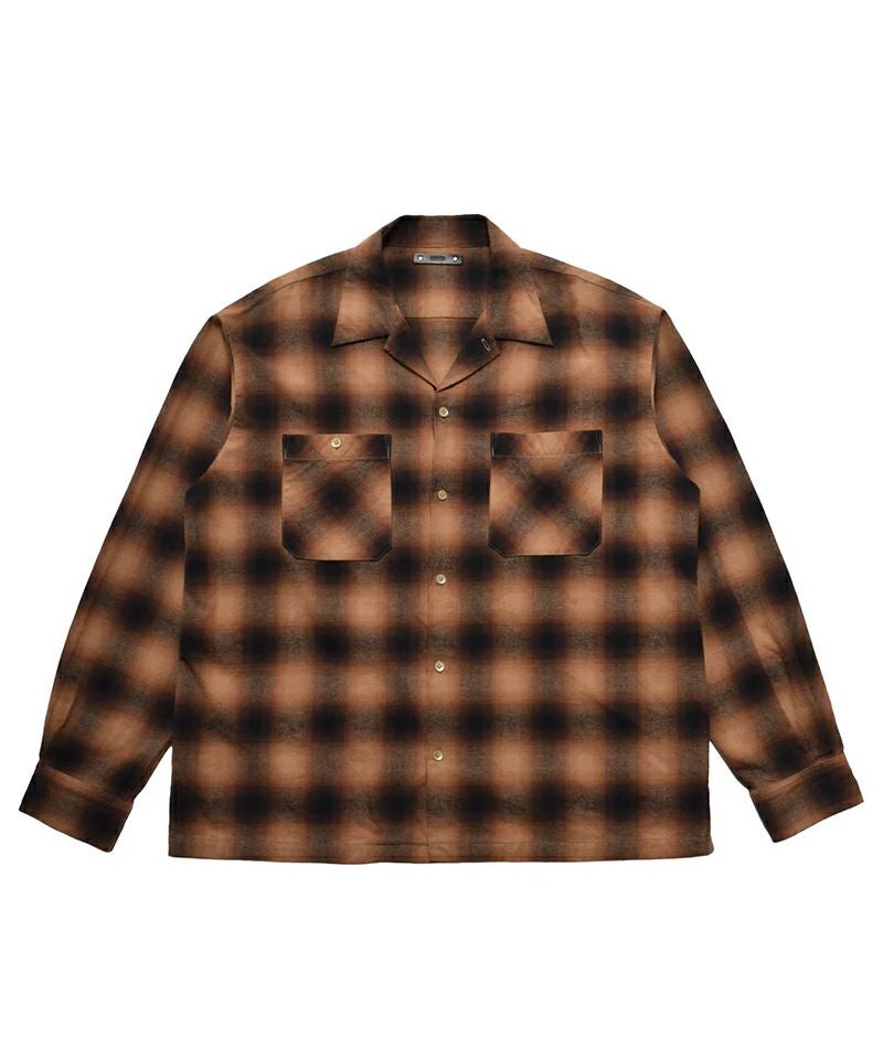 MINEDENIM＞C.Flannel Ombre Open Collar SH | MAKES ONLINE STORE
