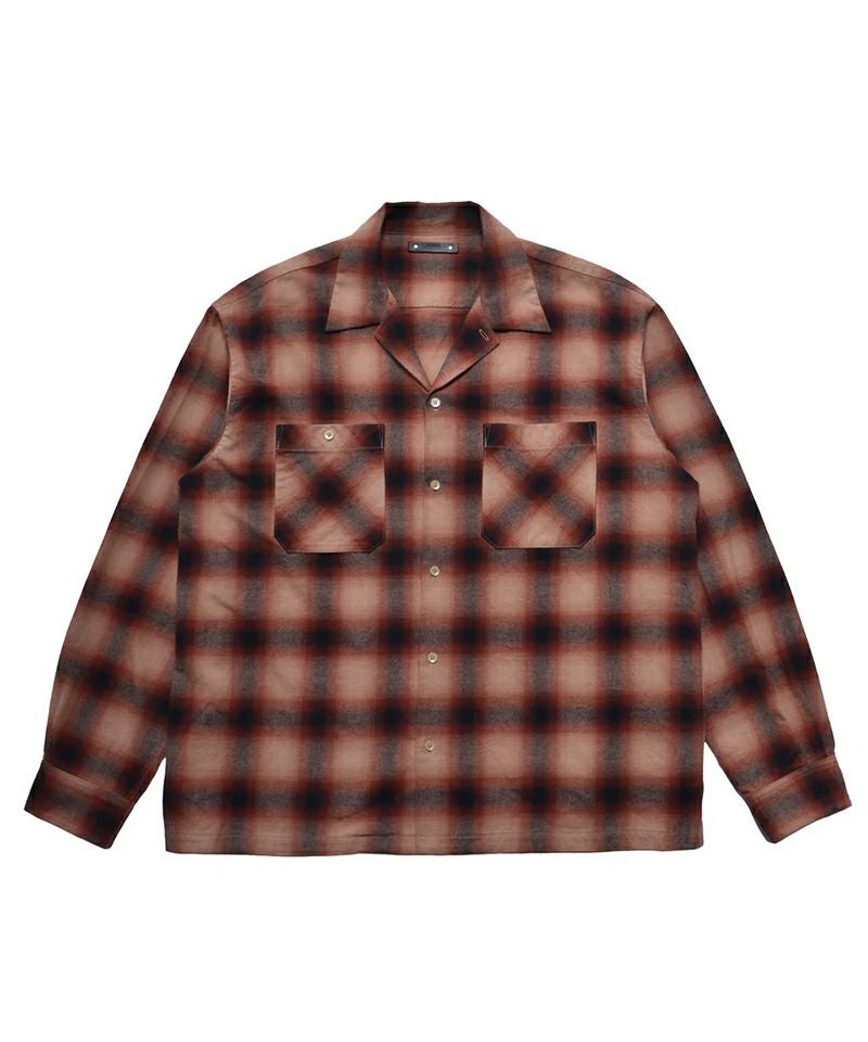 MINEDENIM＞C.Flannel Ombre Open Collar SH | MAKES ONLINE STORE